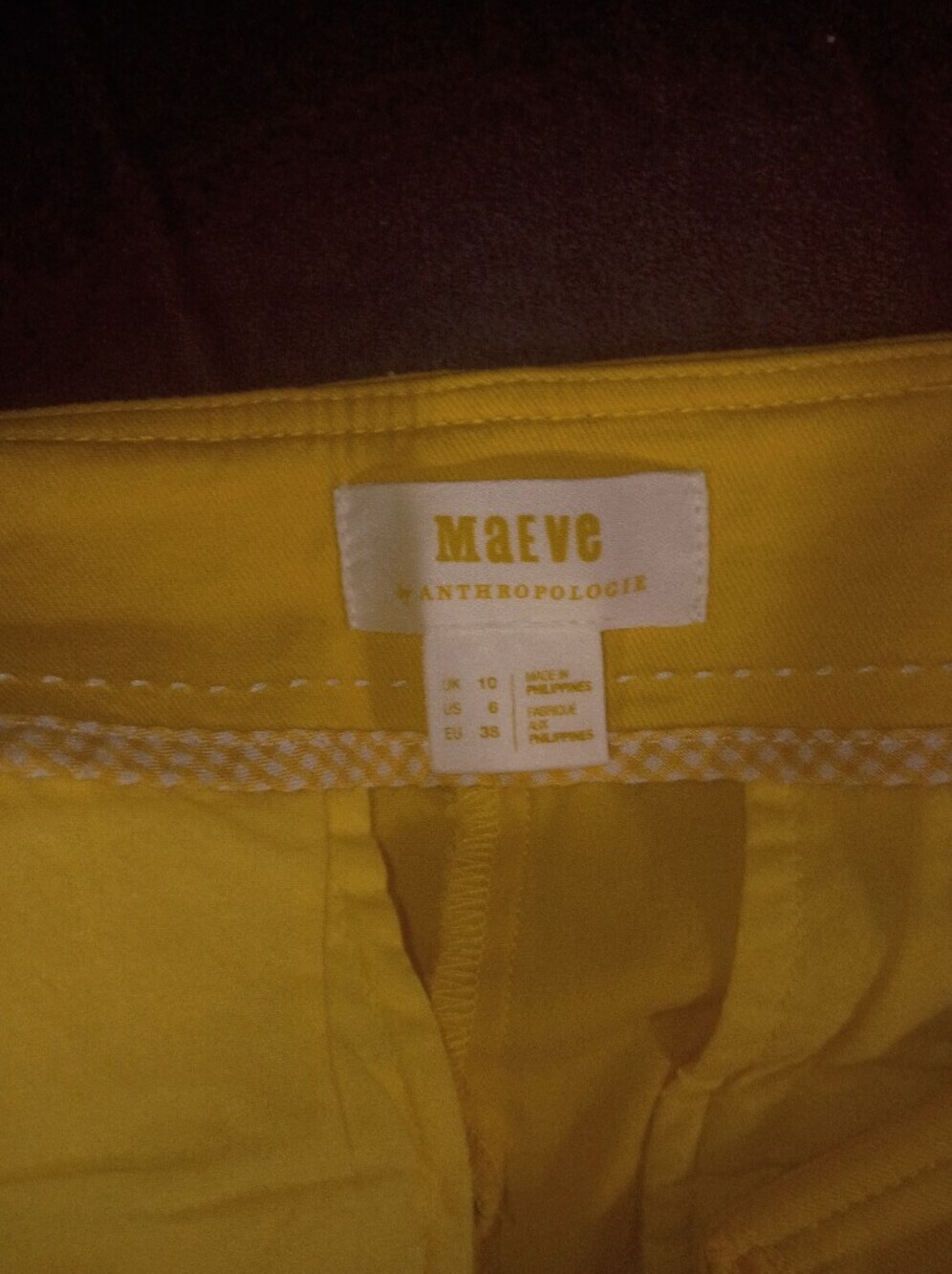 Anthropologie Yellow Pleated Women’s Shorts - Picture 4 of 7